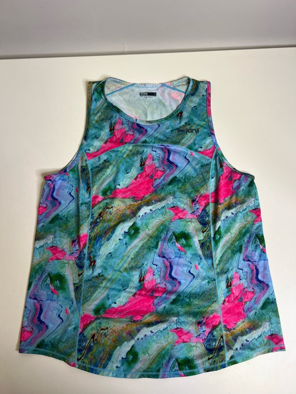 Janji Run All Day Tank Top Women's Terraform Infrared - Size Large